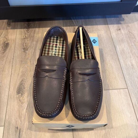 Sperry Men’s Wave Driver Penny Loafer Dark Brown NEW in box Size 9.5 Memory Foam main image 5